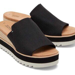 Toms Diana Mule Black Sandal 9.5
